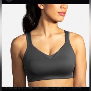 Brooks Gray Convertible Drive Sports Bra